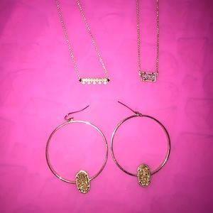 Kendra Scott rose gold jewelry lot